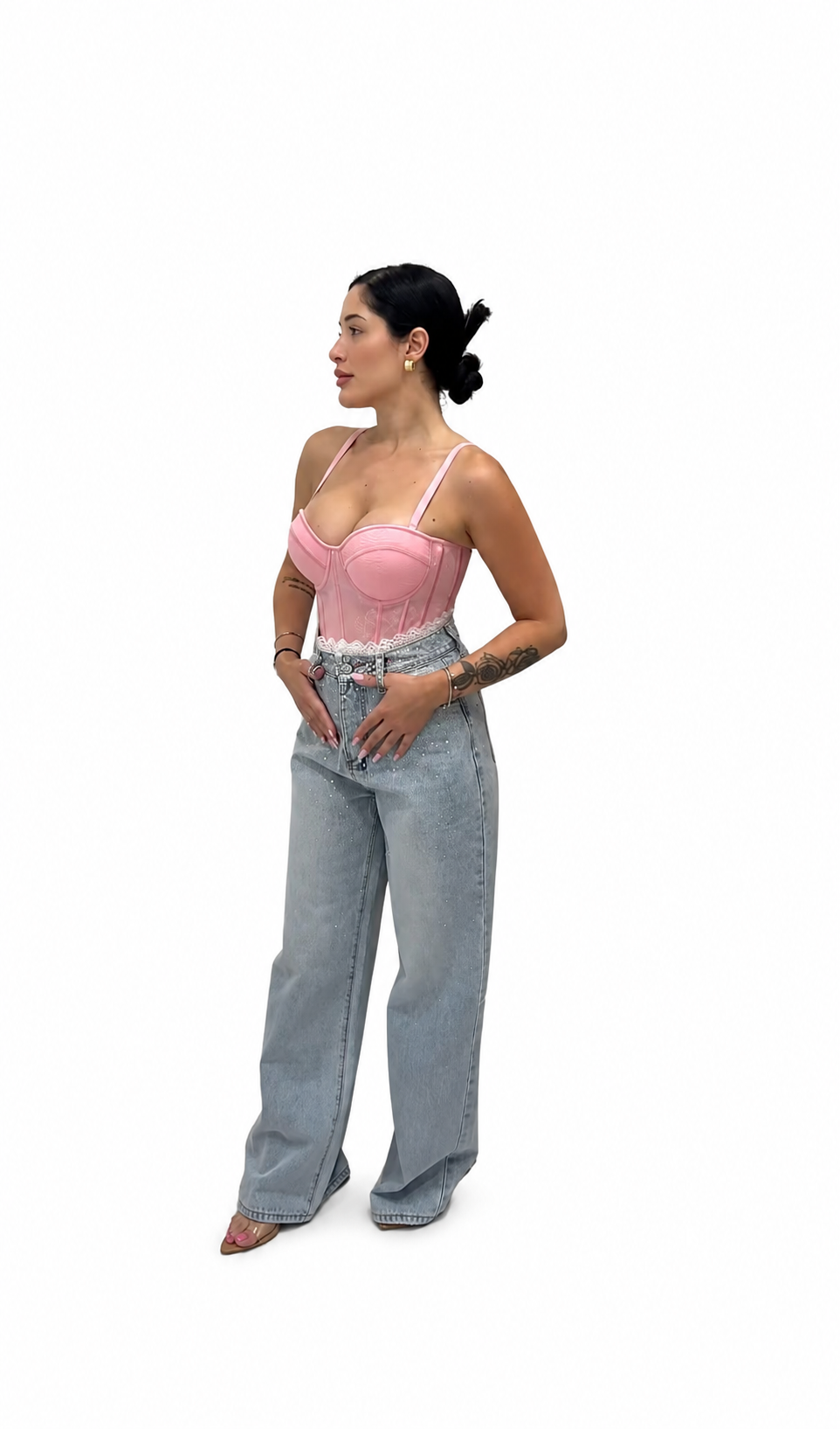 Jeans Crystal Lace